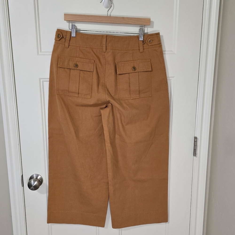Sundance Rust-Copper Cropped Wide-Leg Pants - Picture 5 of 10